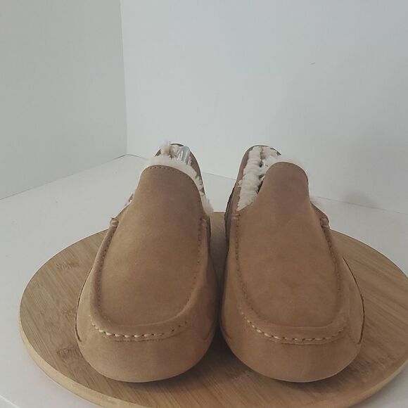 UGG Ascot Slipper Chestnut Suede Wool Comfort Loafer Men's US 12 New - Picture 3 of 12